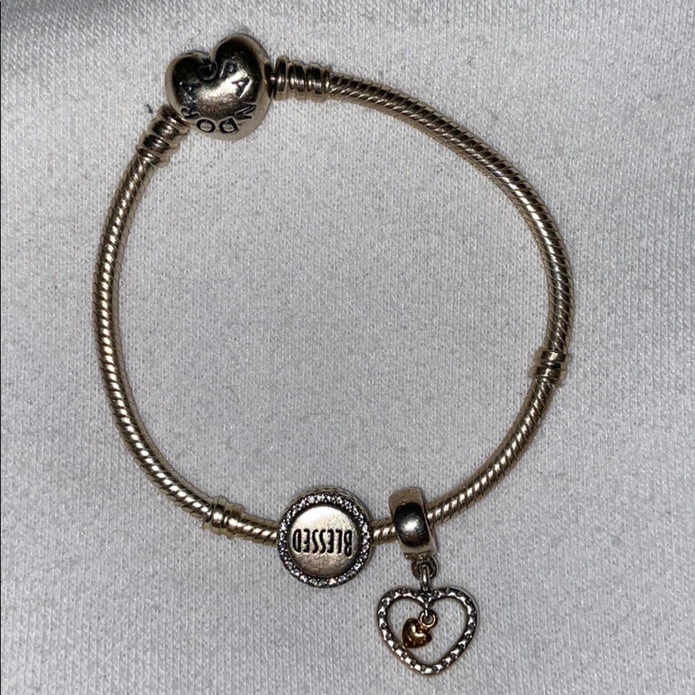 Pandora bracelet with two charms